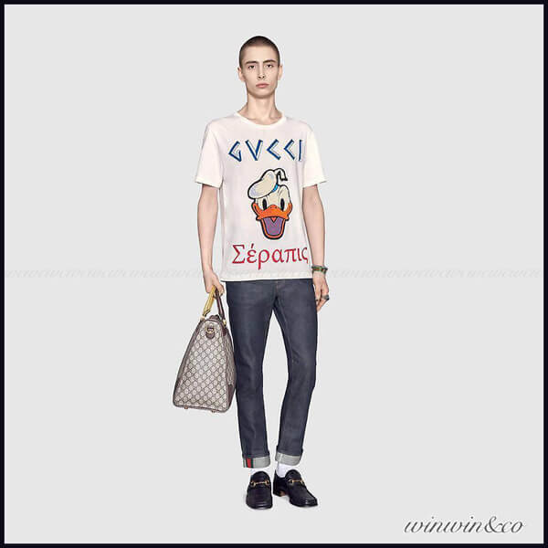 2025新作大人気予約受付中 グッチスーパーコピー グッチ メンズ プリント Tシャツ 440103 X5Q31 9134